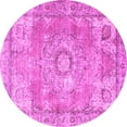 thumbnail image 1 of Ahgly Company Indoor Round Medallion Pink Traditional Area Rugs, 5' Round, 1 of 4