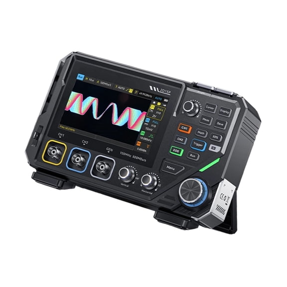 Zeiwohndc Digital Oscilloscope 4.5 Digit Multimeter Build in Signal Generator Portable ABS Design