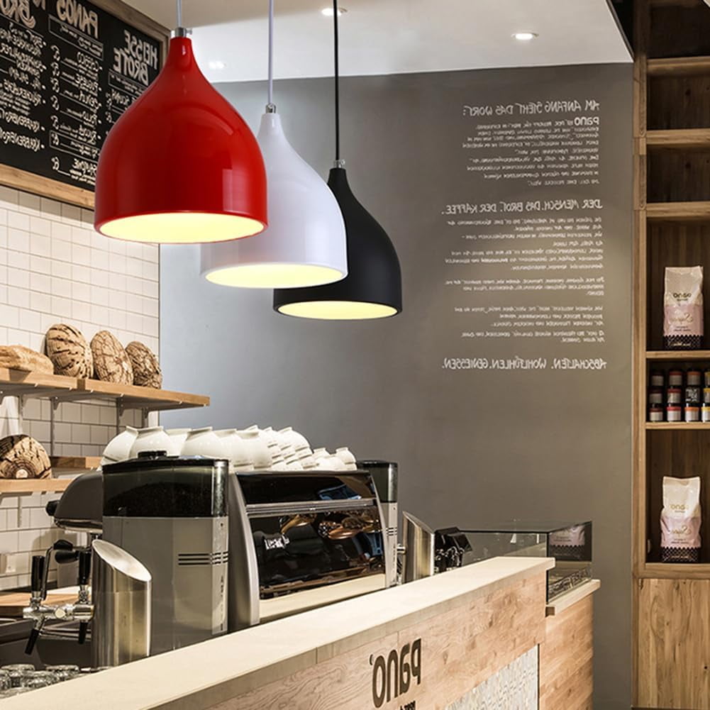 Modern Simple Colorful Pendant Light for Kitchen Island, Minimalism Nordic Style Metal Pendant Lighting for Dining Room, Vintage Rustic Pendant Lamp, Retro Pendant Light Fixture