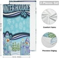 thumbnail image 2 of Dreamtimes Winter Snowman Cute Hand Towels 2 PCS, Blue Snowflake Kitchen Towel Ultra Soft and Highly Absorbent,Decorative Fingertip Face Towel for Bathroom Hotel, 28.3"x 14.4", 2 of 6