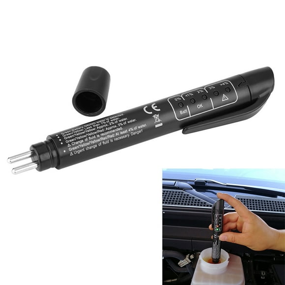 Testeur de Liquide de Frein Stylo de Vérification de Qualité d'Huile avec 5 Lumières LED DOT3 DOT4 DOT5 Ateliers de Réparation Automobile