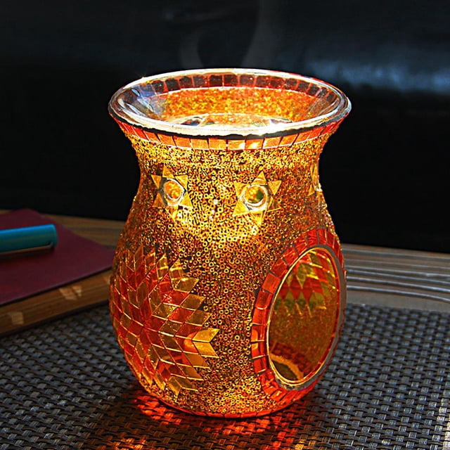 Portaves de quemador de aceite de de mosaico, portaves de lámpa de regalos de ilustraciones hechas pa decoración del Colco Quemador de aceite