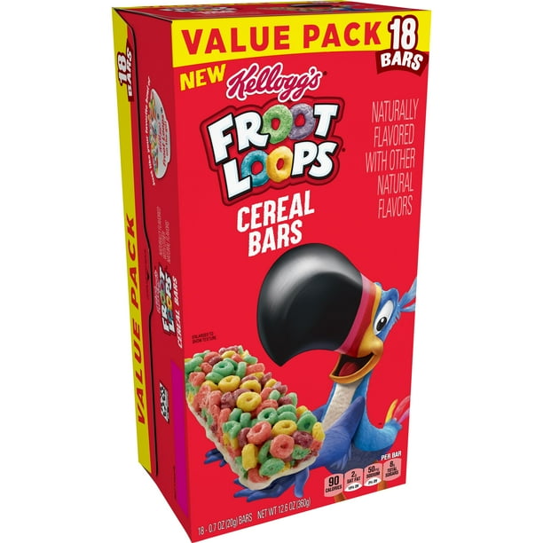 Kellogg's Froot Loops Cereal Bars, Original, Value Pack, On The Go