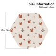 thumbnail image 3 of Pofeuu Cute Squirrel Print Leather Coasters Set of 6, Round Cups Mugs Mat Pad for Home Kitchen Heat Resistant Drink Coasters,Hexagon, 3 of 7