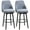 Light Grey, variant on HOMCOM Bar Height Bar Stools Set of 2 360° Swivel Barstools with Steel Legs