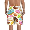 thumbnail image 3 of Disketp Men'S Swim Trunks Hawaiian Breathable Surf Beach Swimsuits Mesh Lining Beach Shorts With Pockets-Color Donut, 3 of 9