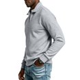 thumbnail image 6 of Mens Quarter Zip Pullover Sweater Lightweight Mock Neck Slim Fit Pullover Knit Casual Polo Sweaters Gray S, 6 of 8