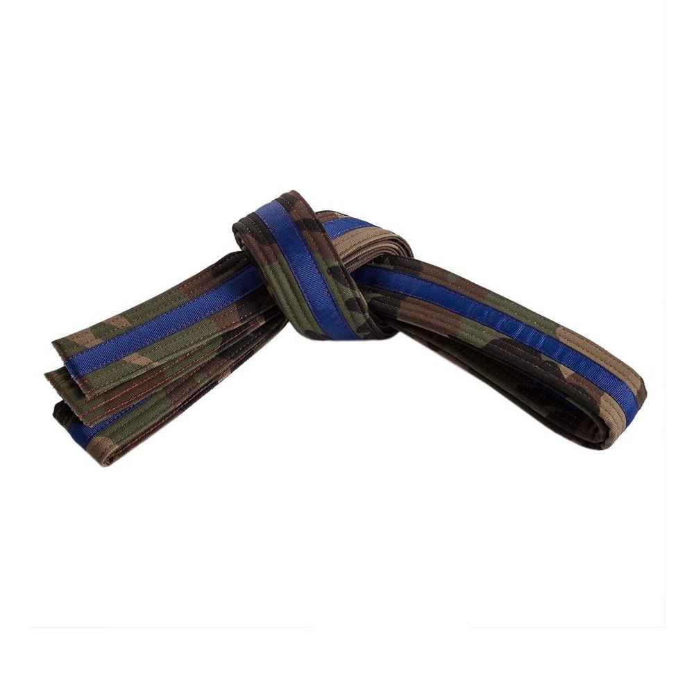The Bold Look - Camo Martial Arts Karate Belt with Colored Stripe