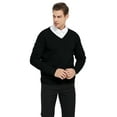 thumbnail image 3 of TOPTIE Mens V-Neck Cotton Knitted Slip Over Sweater Long Sleeve, 3 of 8