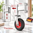 5in Heavy Duty Spring Loaded Gate Caster Wheels with Rubber Tire for ...