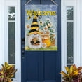 thumbnail image 5 of Welcome Spring Honey Bumble Bee Gnome House Flag, Summer Yard Home Decorative Outdoor Decoration, Daisy Flower Burlap Lawn Outside Large Decor Double Sided 28x40, 5 of 6