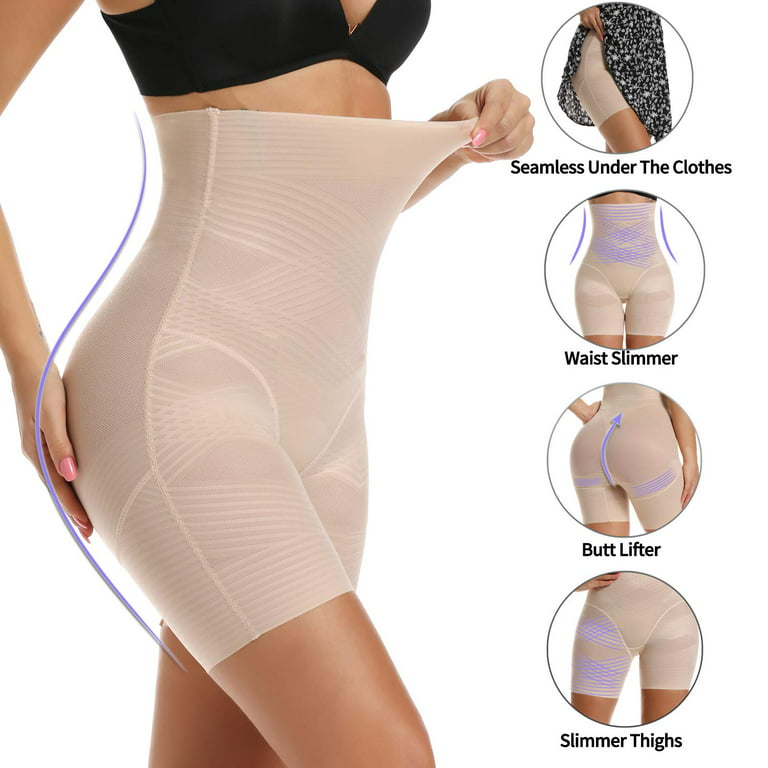 Seamless High Waist Girdle Tummy Control Shapewear Panties Thigh Slimmer  Control Shorts for Under Dresses