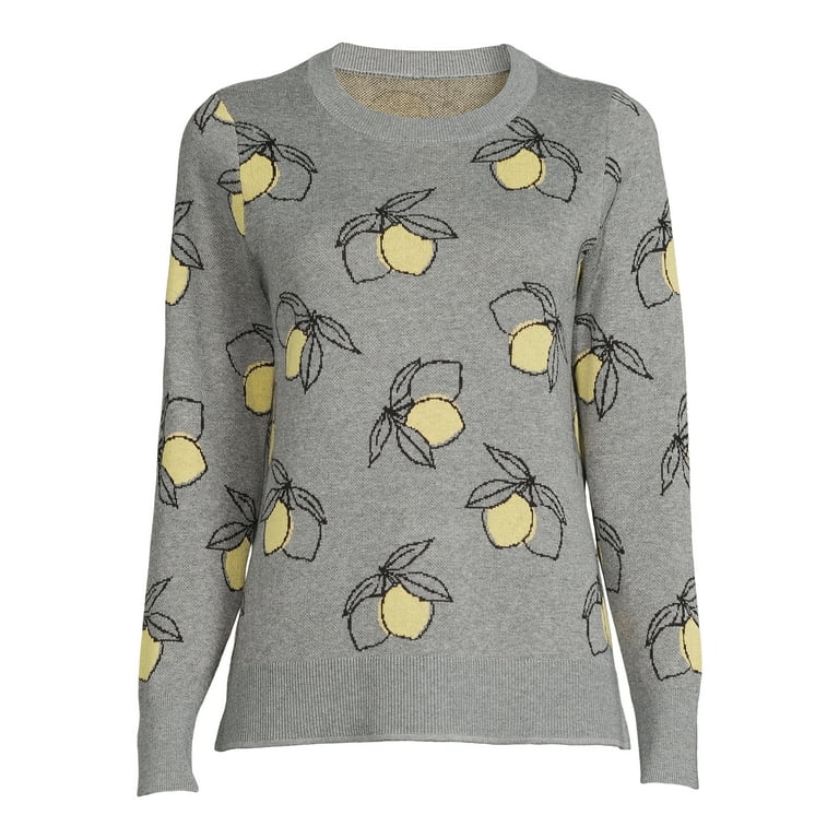 Time and Tru Women s Long Sleeve Pullover Talking Sweaters