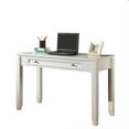 thumbnail image 5 of Pemberly Row Solid Wood Home Office Desk with Hutch in Cottage White, 5 of 6