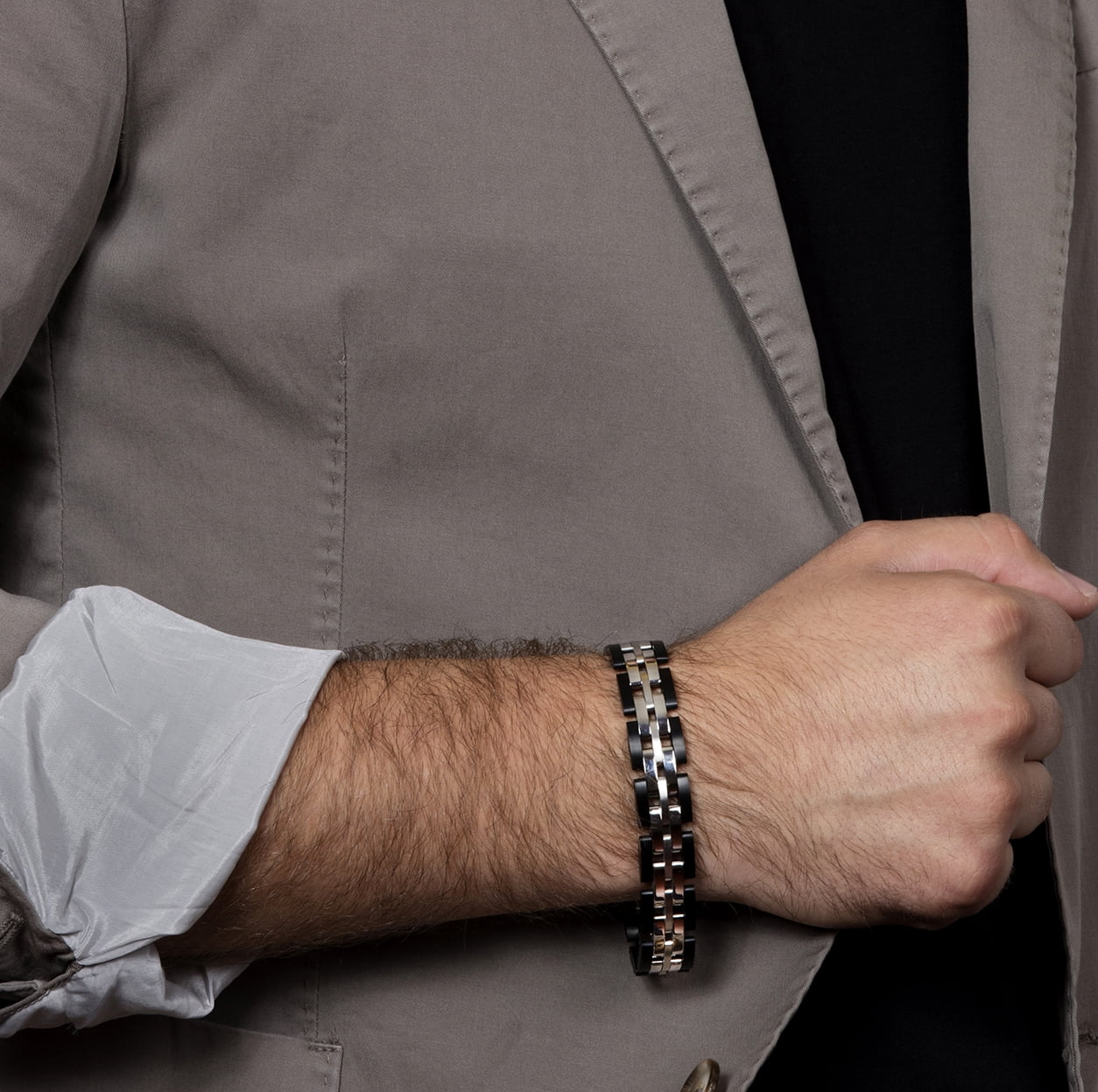 SPARTAN Two-Tone Stainless Steel Men's Bracelet