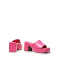 thumbnail image 2 of BURUDANI High Chunky Platform Heels for Women Fashion Comfort Slip on Square Open Toe Block Heel Sandals, 2 of 2