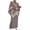 Coffee, variant on Women's Casual 2 Piece Outfits Long Sleeve Knit Dresses with Shawl Wraps Elegant Fall Sweater Dress Sets, Free Size
