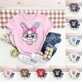 thumbnail image 6 of Alkepwun Easter Shirts for Women Casual Short Sleeve Crewneck Rabbit Print Summer Tops Lightweight Soft Comfort Breathable Vintage Boho Loose Tees, 6 of 6