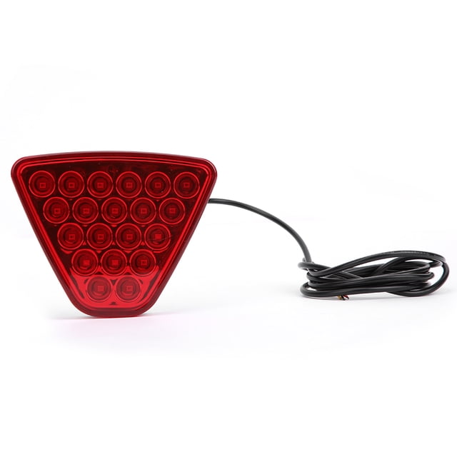 Luz trasera automática de 12 V, 20 LED, lámpara de advertencia de marcha atrás, flash estroboscópico universal para motocicleta, ATV, camión, SUV, color rojo