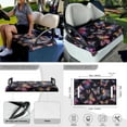 thumbnail image 3 of Jeiento 4 PCS Golf Cart Seat Cover with Golf Cart Steering Wheel Cover and 2PCS Golf Cart Flags Colorful Butterfly 13-14 Inch Steering Wheel Covers Golf Cart Seat Towel Blanket Club Car Flag, 3 of 5
