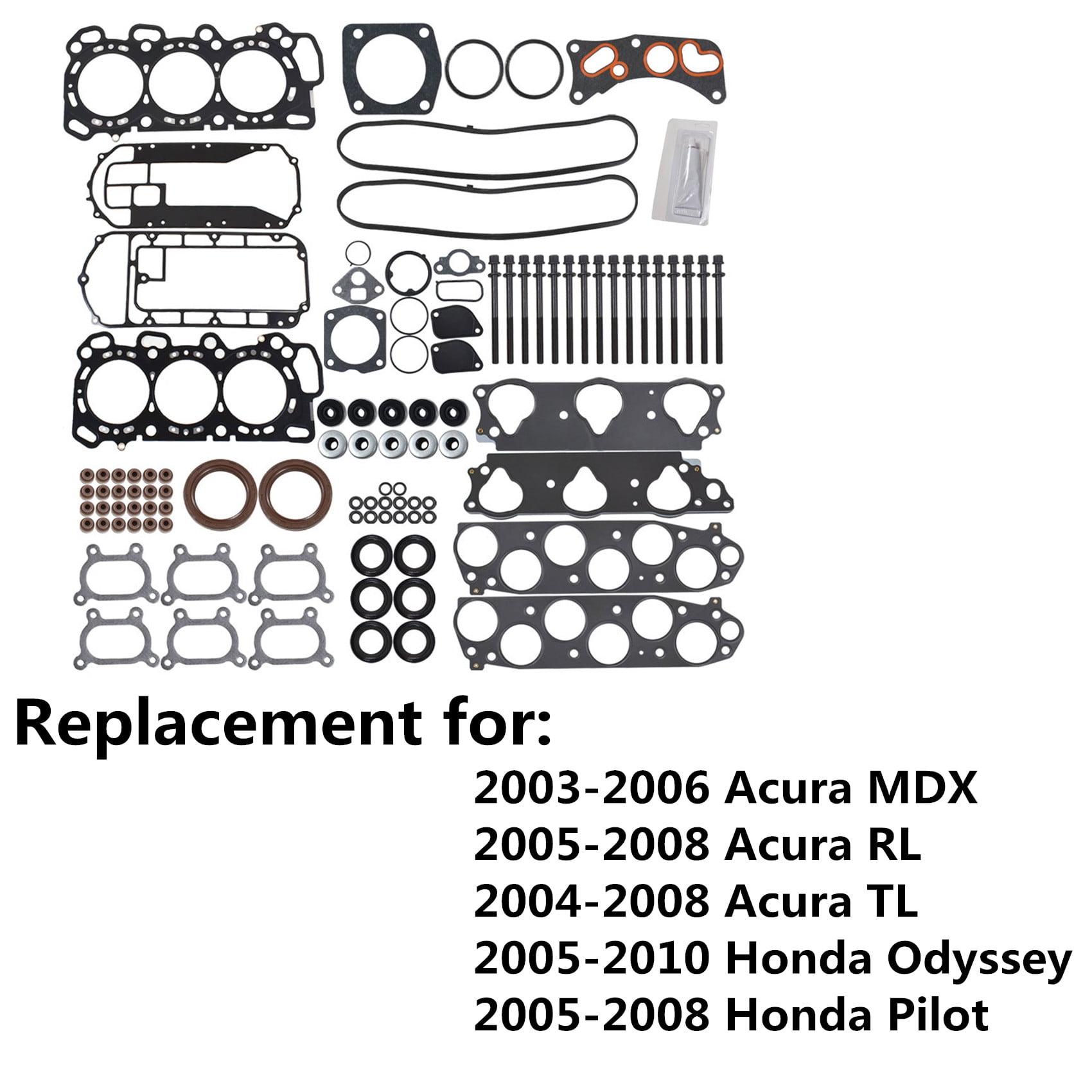 LABLT Head Gasket Set for 2006-2008 RL Ridgeline/ 2006-2009 Odyssey/ 2007-2008 TL 3.5L J35A5 J35A6 J35A8 J35A9 Graphite Rubber Metal