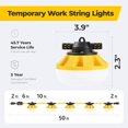 thumbnail image 4 of UTAH-50ft LED Switch String Lights: 50w 5500lm ETL Listed Bright Industrial Outdoor Temporary Lighting Hanging IP65 Waterproof 18AWG Wire Work Construction Light for Attic Jobsite Garage, 4 of 4