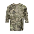 thumbnail image 6 of Lumtrix Men's Camouflage T-Shirt Sports Fitness 3/4 Sleeve Sleeve Military Camo Lightweight Henley Vintage Shirt Army Green 3XL, 6 of 6