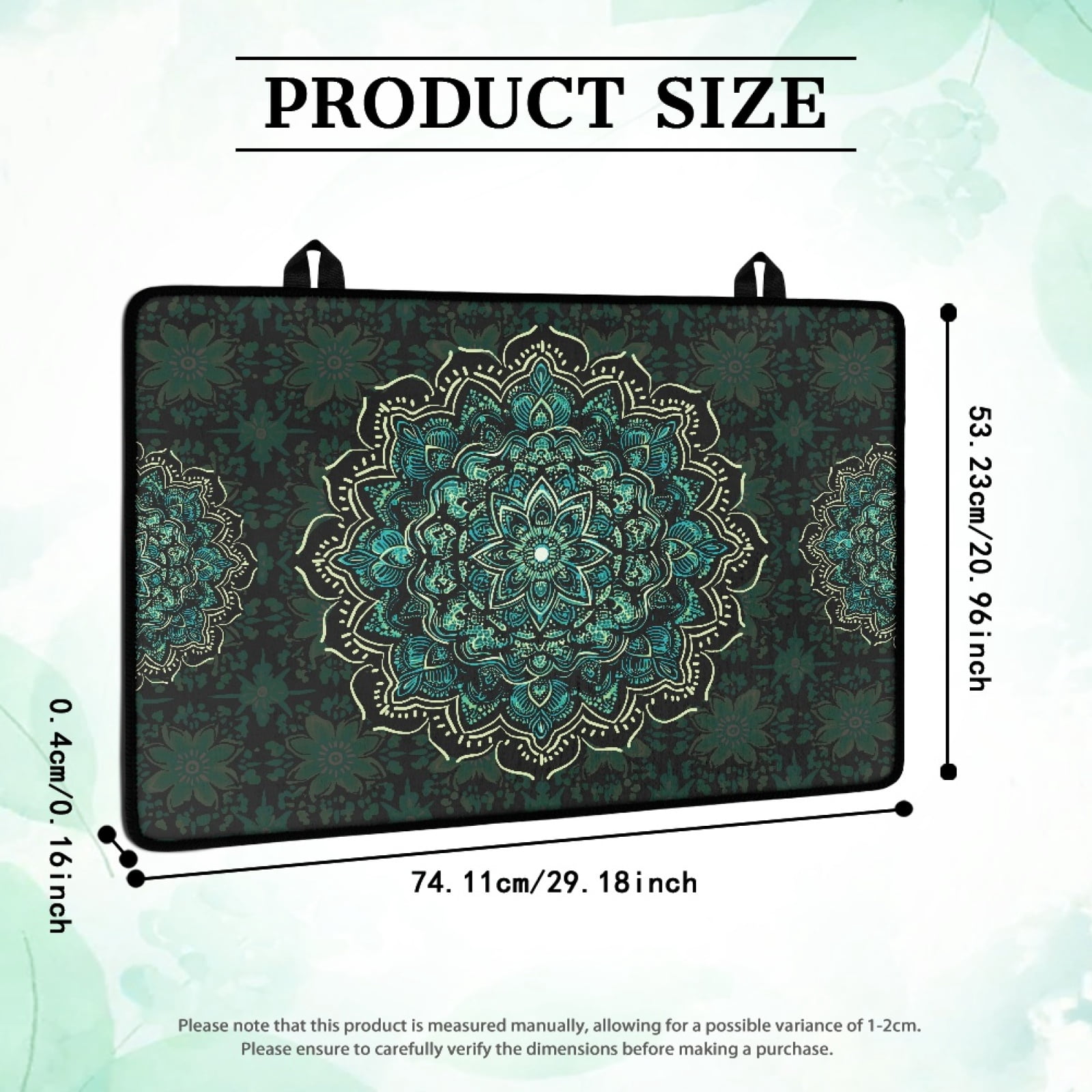 Renewold Electric Stove Cover Glass Stove Top Cover Heat Resistant Anti-slip Stovetop Protector Cover Cooktop Mat Extra Counter Space Extra Large, Boho Flower Green