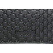 Gucci Womens GG Logo Black Wallet Crossbody Handbag 466507