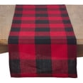thumbnail image 3 of Fennco Styles Holiday Buffalo Check Plaid Design Cotton Tablecloth (65"x104" Tablecloth, Red), 3 of 5