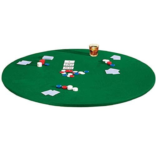 Fitted Round Elastic Edge Solid Green, Round Felt Table Cover