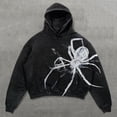 thumbnail image 2 of CONROSES Men's Hoodies Spider Graphic Y2K Long Sleeve Pullover Hoodie for Men Fall Streetwear Hooded Sweatshirts with Pocket, 2 of 3