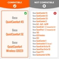 thumbnail image 2 of Almohadillas de repuesto para auriculares Bose QuietComfort 45, 2 of 8