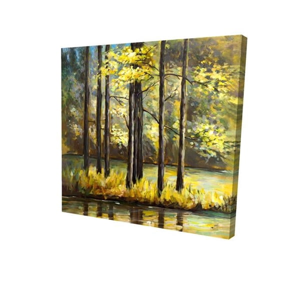 Begin Home Decor 2080-1212-LA28 12 x 12 in. Trees in the Middle of the Lake-Print on Canvas