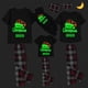 thumbnail image 2 of Pijama navideño a juego para toda la familia, conjunto de ropa de dormir con gorro navideño brillante, color negro, 2023, 2 of 4