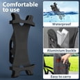 thumbnail image 5 of Bike Phone Holder, Silicone Motorcycle Phone Mount - Universal Bicycle Cell Phone Holder for 4.7" - 6.8" Adjustable Detachable Tool Free Install, Compatible iPhone & Android - Black, 5 of 6
