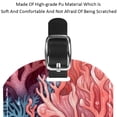 thumbnail image 4 of Square 2Pack PU Leather Coral Cruise Luggage Tag with Privacy Cover and Name ID Tag for Travel Handbags Backpacks Luggage Tags, 4 of 6