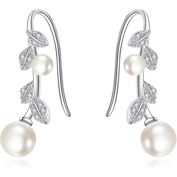 leaf/cherry blossom/purple orchid/celtic knot earrings Ear Climber Crawler Cuff Sterling Silver Wrap Earrings for Women