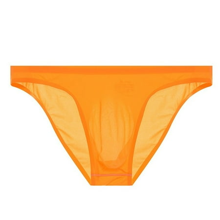 Men Low Waist Sexy Briefs Pouch Panties See Through Underwear Sheer Lingerie