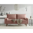 thumbnail image 4 of Enor Furniture Linnea 70" Upholstered Modern Fabric Sofa in Pink, 4 of 8