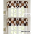 thumbnail image 6 of Tie Up Valance Curtain for Kitchen,Rustic Cow Animal Fur Rod Pocket Short Curtains Adjustable Tie-Up Shade Valances,Farmhouse Leather Brown White Window Treatment for Bathroom Living Room Bedroom, 6 of 8