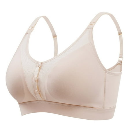 

Strapless Bras for Women Pregnant Plain Color Maternity Shapermint Bra for Womens Wirefree Beige M