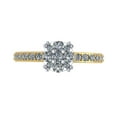 thumbnail image 3 of Nana Lab Created CVD Diamond 8.0mm 3/4ctw Cluster Engagement Ring 10kt Yellow Gold Size 8.5, 3 of 7