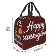 thumbnail image 3 of Easygdp Happy Thanksgiving Bolsa Térmica Premium - Tela Oxford Impermeable, Gran Capacidad, Bolsillo Frontal, Unisex para Trabajo, Escuela, Actividades al Aire Libre y Picnics, 3 of 8