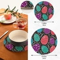 thumbnail image 3 of Easter Eggs Leaf Table Trivets for Hot Dishes Round Trivet Mat 2PCS Kitchen Potholders Heat Resistant Pot Holder for Bowl Teapot Home Decor Gifts, 3 of 7