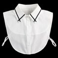 thumbnail image 3 of Womens Chiffon Detachable Shirt Collar Decorative False Collar Elegant Blouse Accessory for Autumn Winter Fashion White, 3 of 4