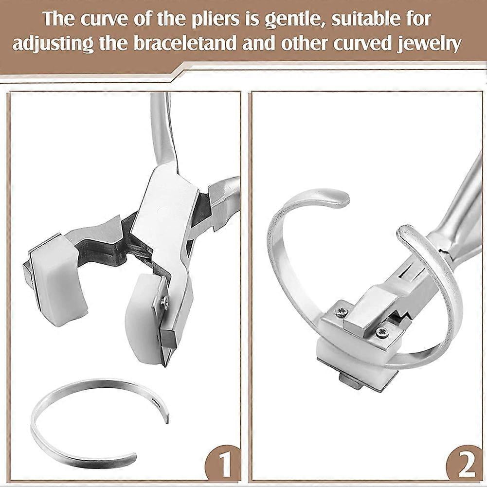 2 Pcs Ring Making Kit Chain Nose Pliers Bending and Wrapping Metal Tool Stainless Steel Ring Bender