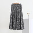 thumbnail image 2 of WRKEKC Flowy Skirts for Women Boho Floral Print Elastic Waist Beach Skirt with Ruffle Trim and Lightweight, 2 of 5