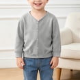 thumbnail image 5 of Gubotare Tween Cardigan Girls Cardigan Kids Cardigan Sweater Long Sleeve Toddler Girl Soft Knit Cardigan 3T 4T (Light Gray,3-4 Years), 5 of 6