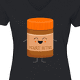 thumbnail image 4 of Inktastic Cute Kawaii Peanut Butter Women's V-Neck T-Shirt, 4 of 5